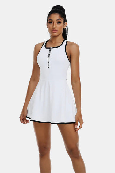 Sleeveless White Tennis Dress